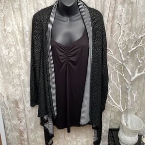 Black & White Polka Dots At It’s Best Long Sleeved Sweater Cardigan